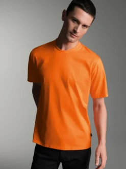 T-Shirt DELUXE Baumwolle Mandarine