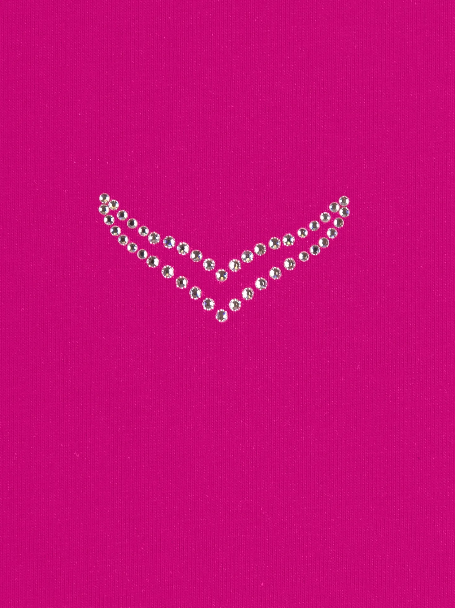 T-Shirt DELUXE Baumwolle mit Kristallsteinen Magenta