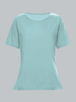 T-Shirt DELUXE Baumwolle mit Kristallsteinen Gletscher