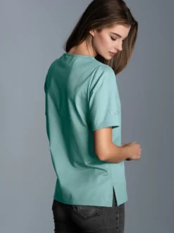 T-Shirt DELUXE Baumwolle mit Kristallsteinen Gletscher