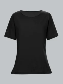 T-Shirt DELUXE Baumwolle mit Swarovski® Kristallen Schwarz