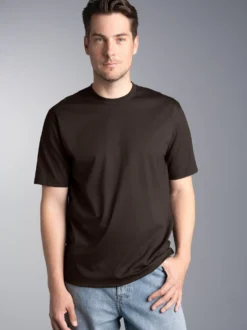 T-Shirt DELUXE Baumwolle Mocca