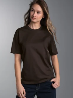 T-Shirt DELUXE Baumwolle Mocca