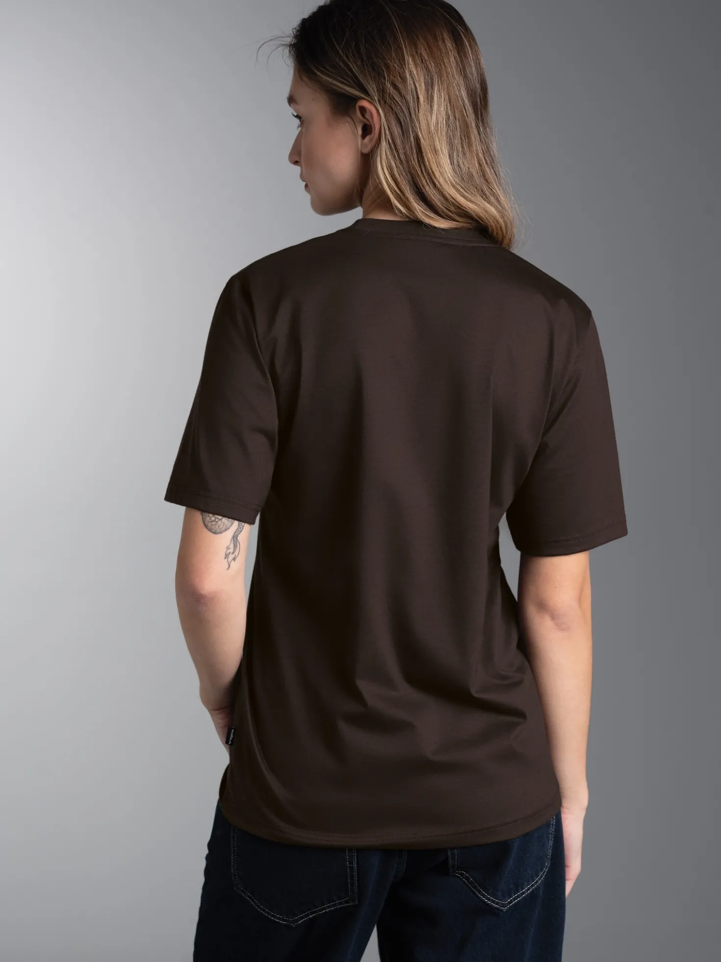 T-Shirt DELUXE Baumwolle Mocca