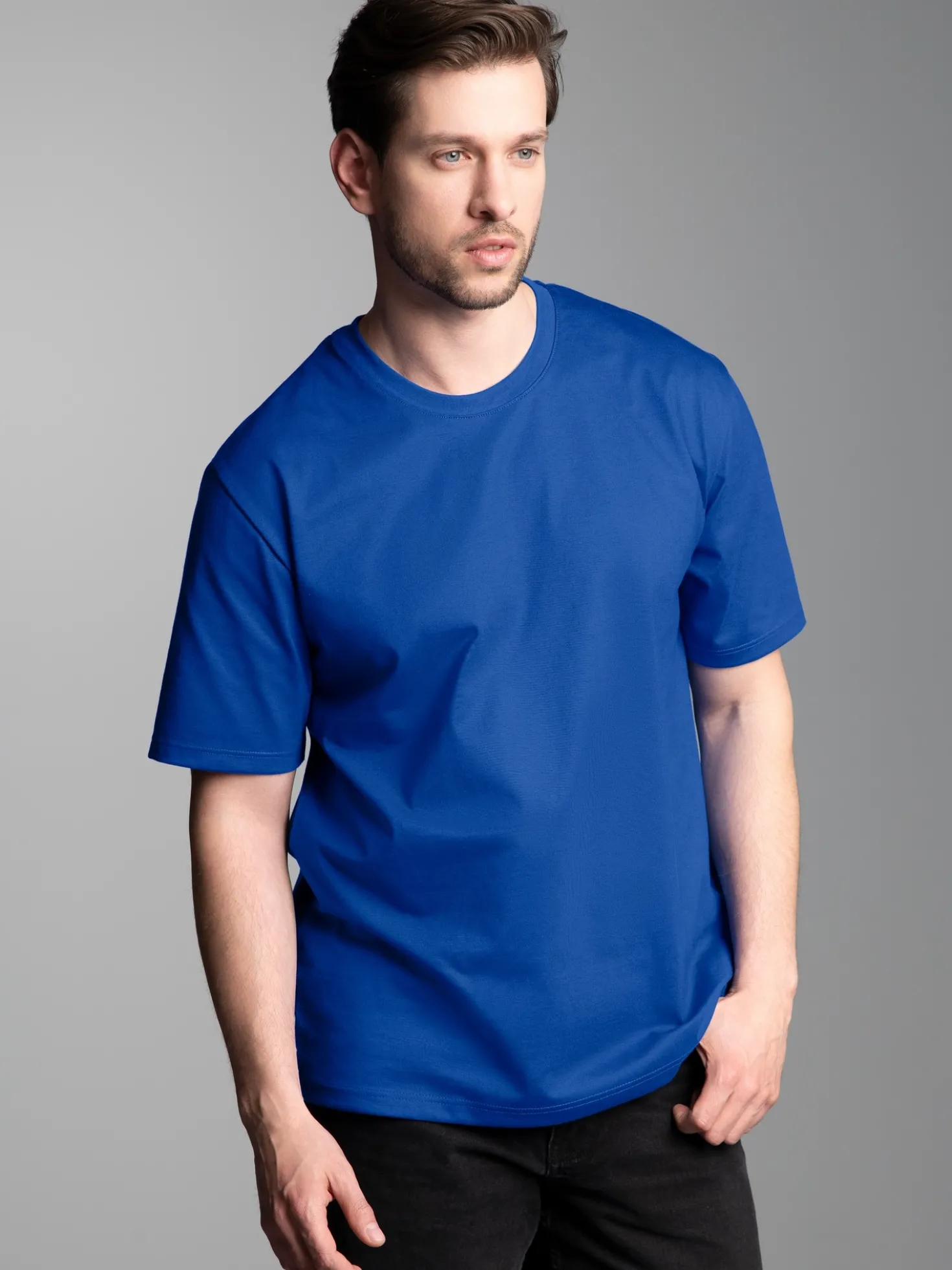 T-Shirt DELUXE Baumwolle Royal