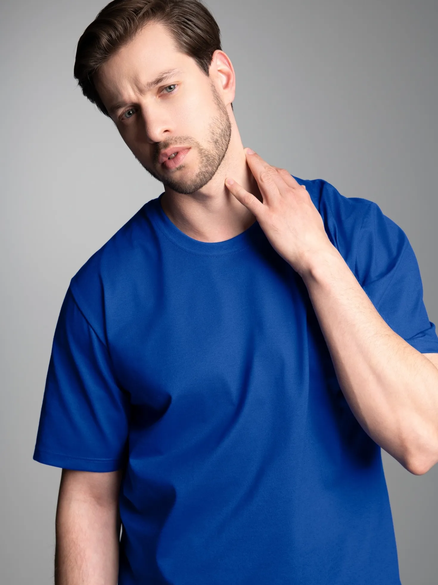 T-Shirt DELUXE Baumwolle Royal