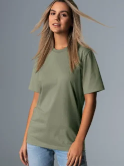 T-Shirt DELUXE Baumwolle Salbei