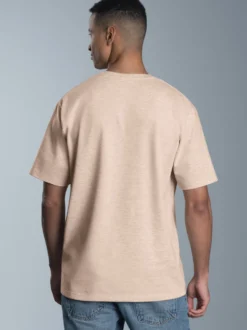 T-Shirt DELUXE Baumwolle Sand-melange