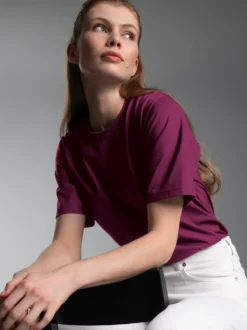 T-Shirt DELUXE Baumwolle Sangria