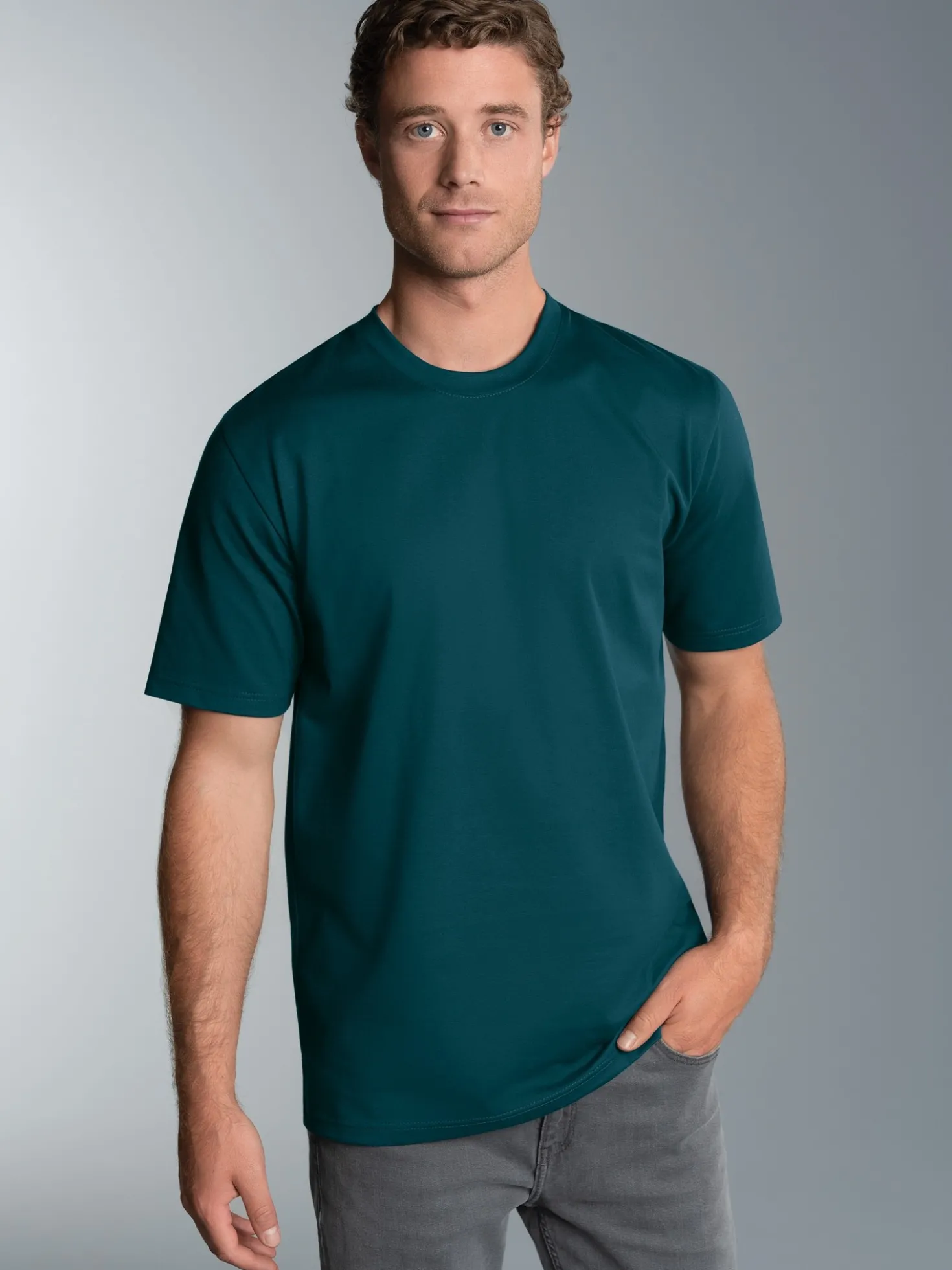 T-Shirt DELUXE Baumwolle Saphir