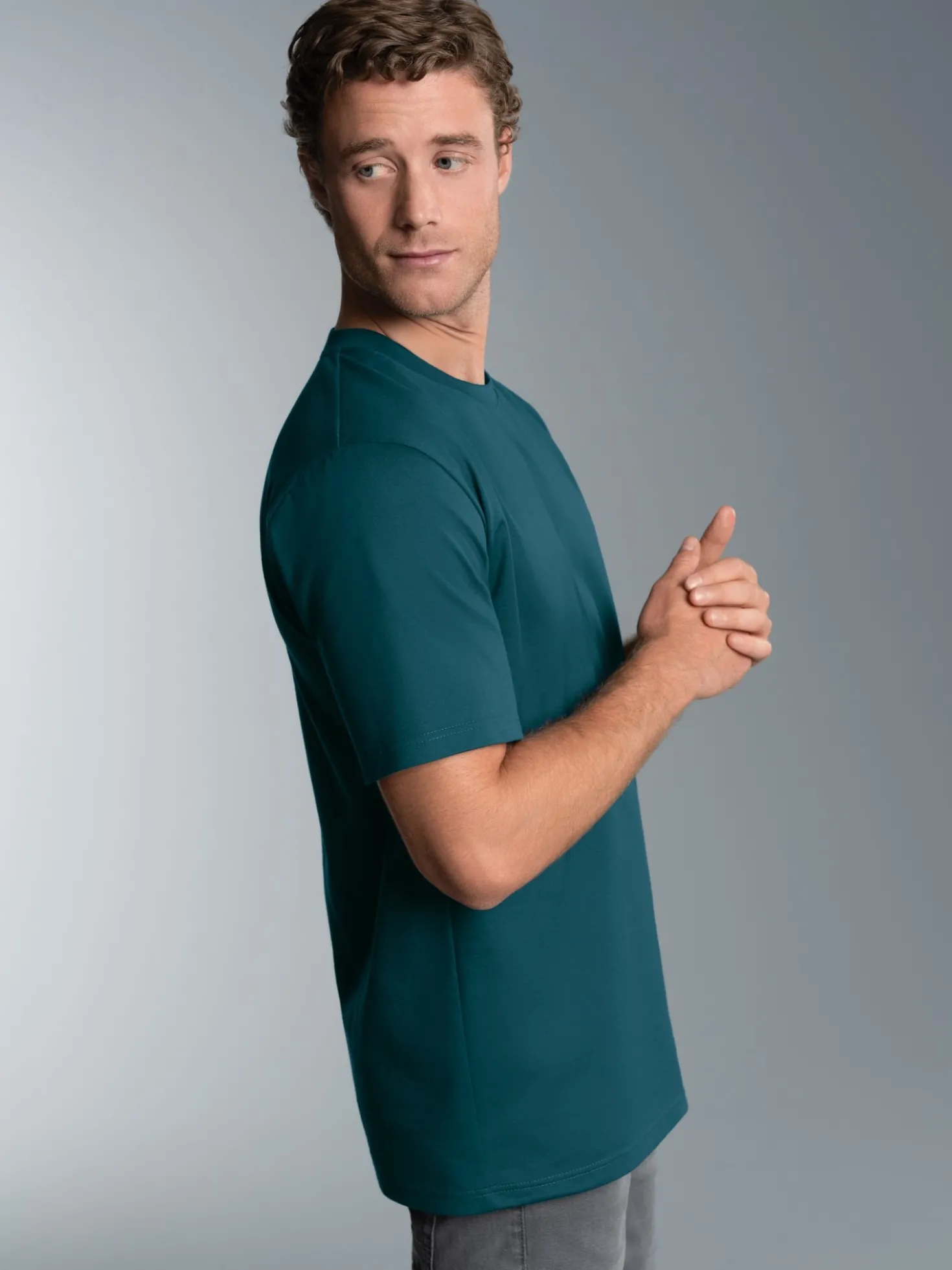 T-Shirt DELUXE Baumwolle Saphir
