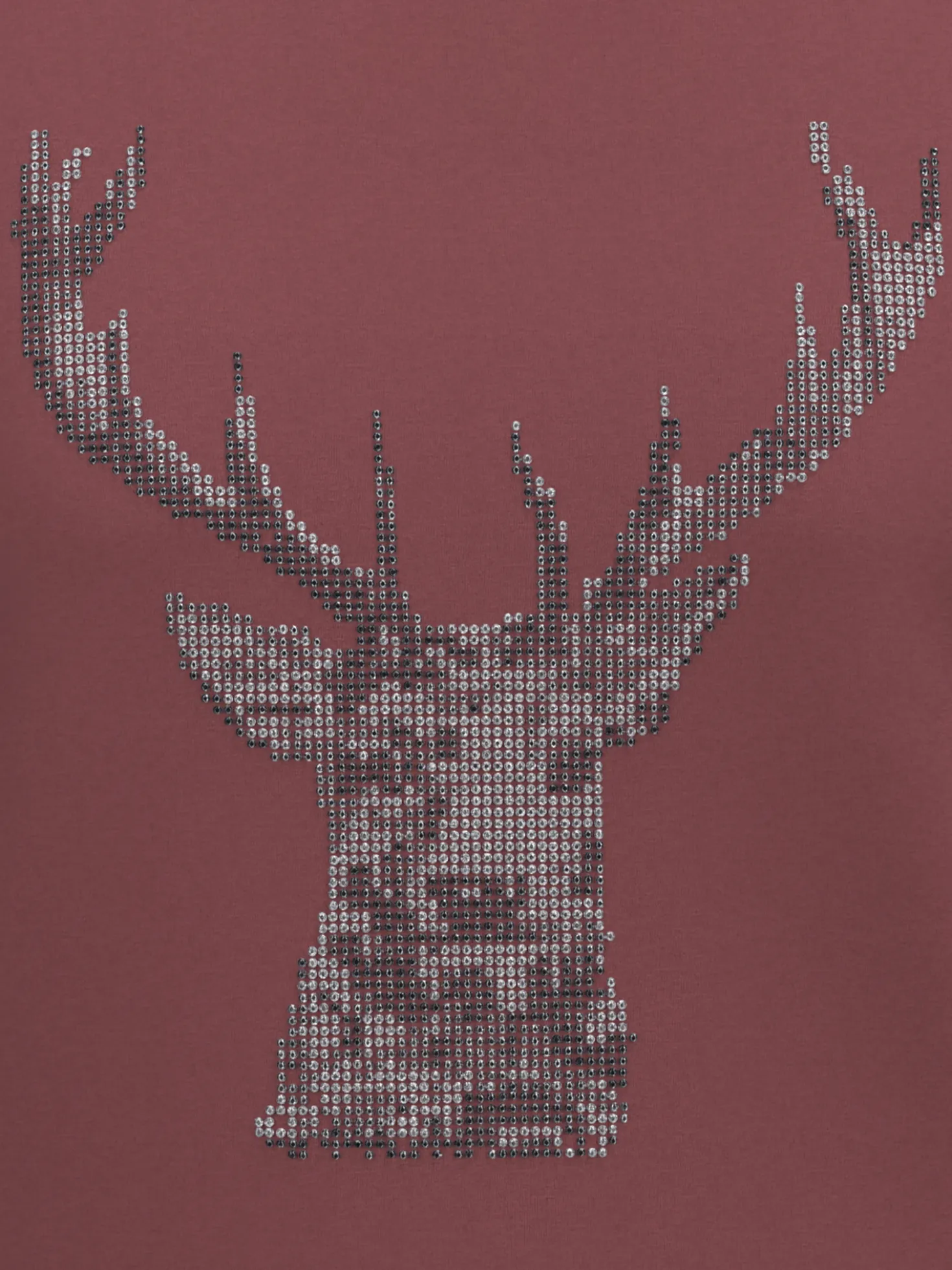 T-Shirt Glitzer-Hirsch Mahagoni