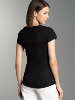 T-Shirt Glitzer-Hirsch Schwarz