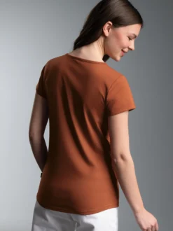 T-Shirt Glitzer-Hirsch Zimt