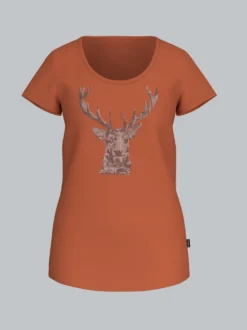 T-Shirt Glitzer-Hirsch Zimt