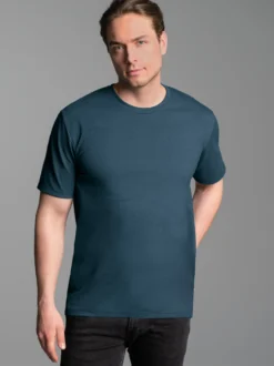T-Shirt in Piqué-Qualität Jeans-melange
