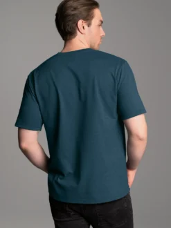 T-Shirt in Piqué-Qualität Jeans-melange