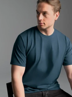 T-Shirt in Piqué-Qualität Jeans-melange