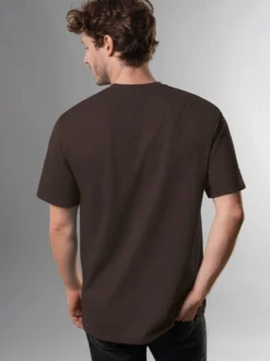 T-Shirt in Piqué-Qualität Mocca