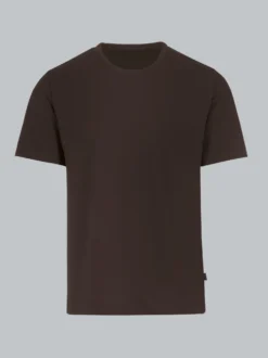 T-Shirt in Piqué-Qualität Mocca