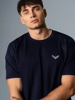 T-Shirt in Piqué-Qualität Navy