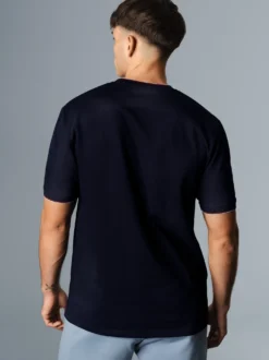 T-Shirt in Piqué-Qualität Navy