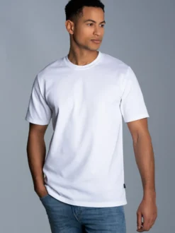 T-Shirt in Piqué-Qualität Weiss