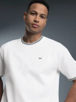 T-Shirt in Piqué-Qualität Weiss
