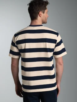 T-Shirt in Ringelmuster Navy