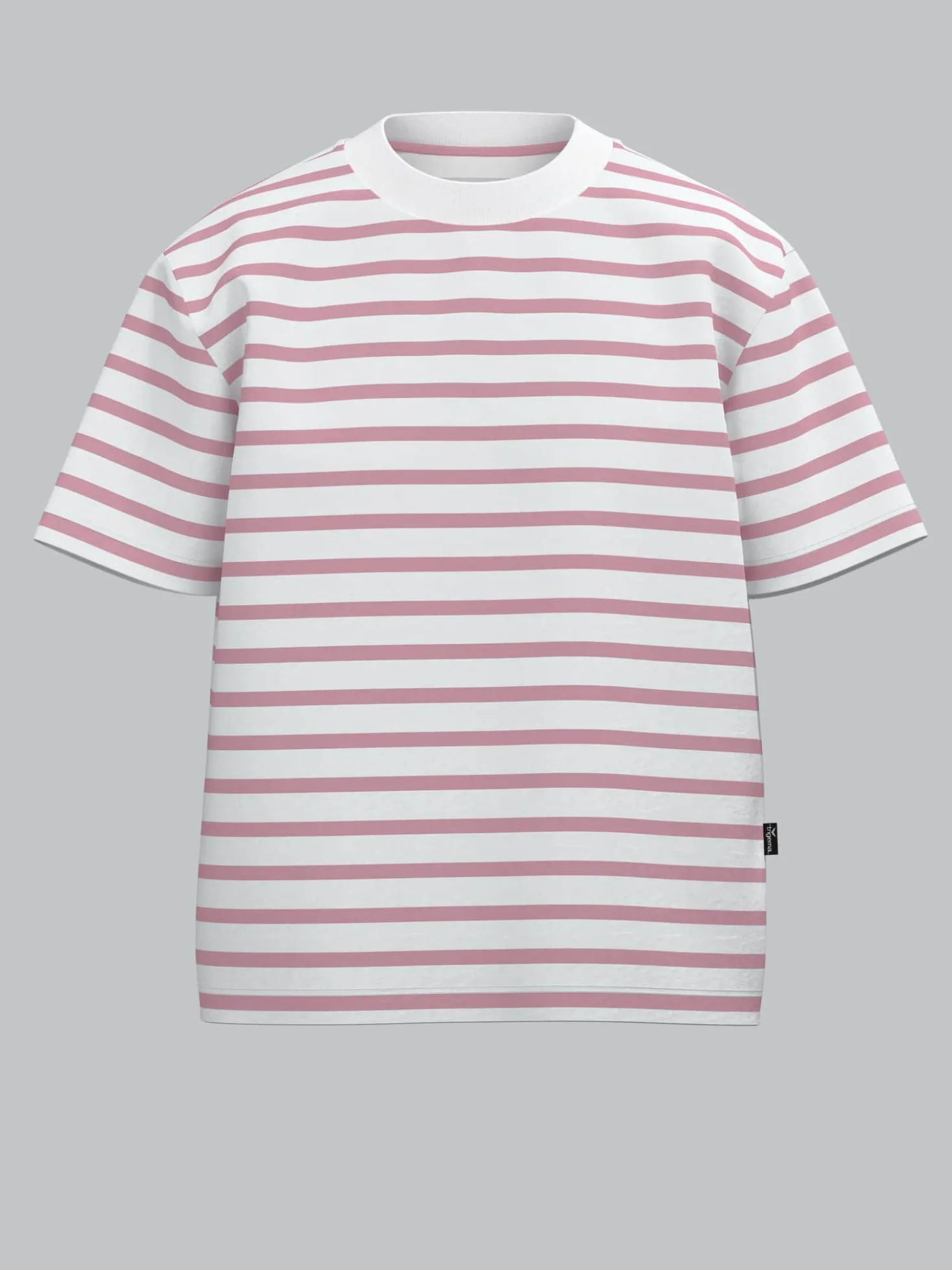 T-Shirt in Ringeloptik Lilie