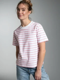 T-Shirt in Ringeloptik Lilie