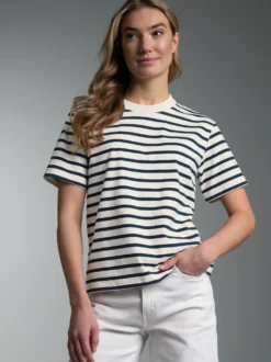 T-Shirt in Ringeloptik Natur