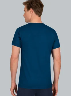 T-Shirt Knopfleiste aus Biobaumwolle Saphir-C2C
