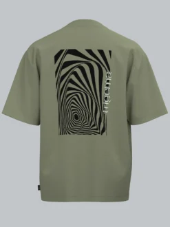 T-Shirt mit abstraktem Print Salbei