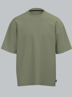 T-Shirt mit abstraktem Print Salbei
