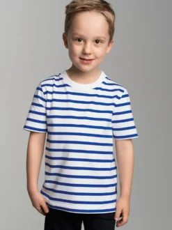 T-Shirt mit Allover-Ringelmuster Royal