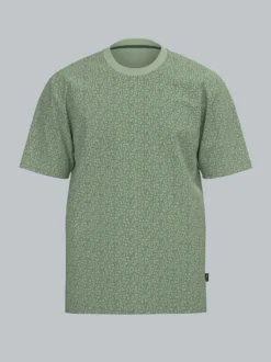T-Shirt mit Allover Tetris Muster Green tea