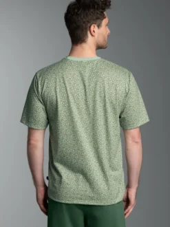 T-Shirt mit Allover Tetris Muster Green tea
