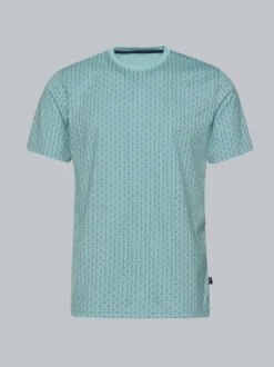 T-Shirt mit Allover Vintage-Muster Gletscher