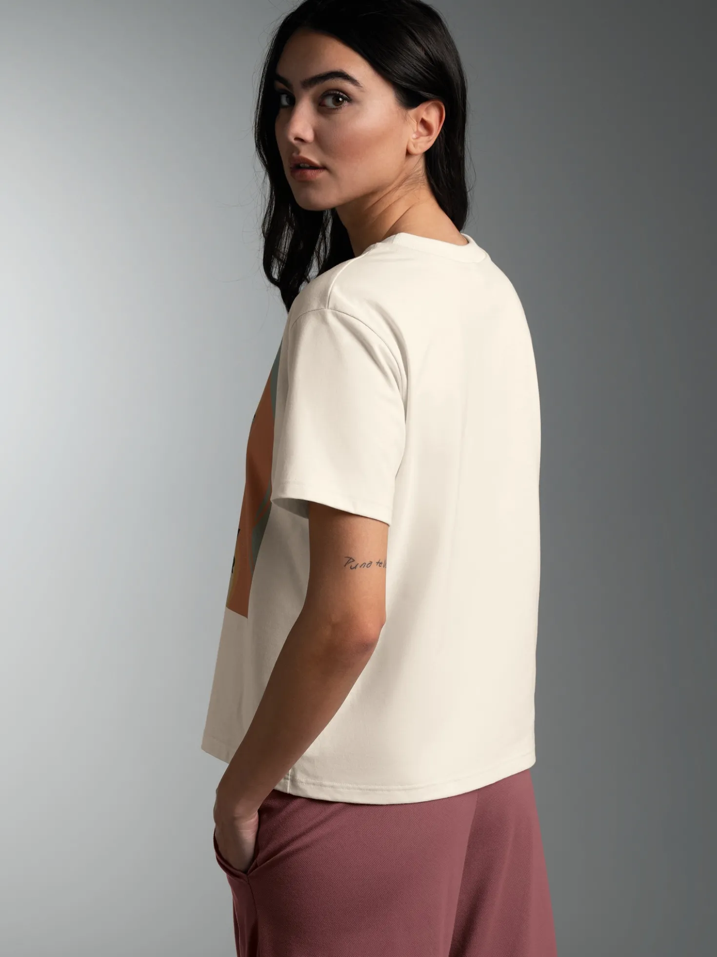 T-Shirt mit Druck "Enjoy Summer" Natur