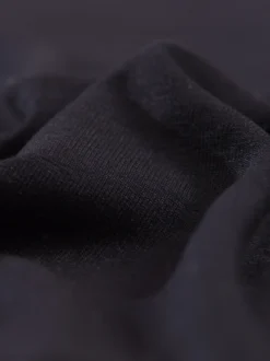 T-Shirt mit elastischem Stehkragen Schwarz