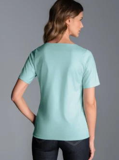 T-Shirt mit floralem Leo-Print Gletscher
