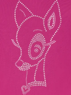 T-Shirt mit glitzerndem Bambi-Motiv Hibiskus
