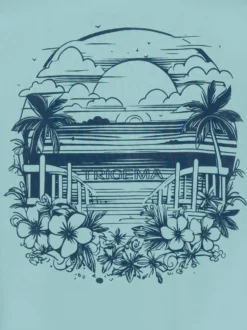 T-Shirt mit großem Backprint Gletscher