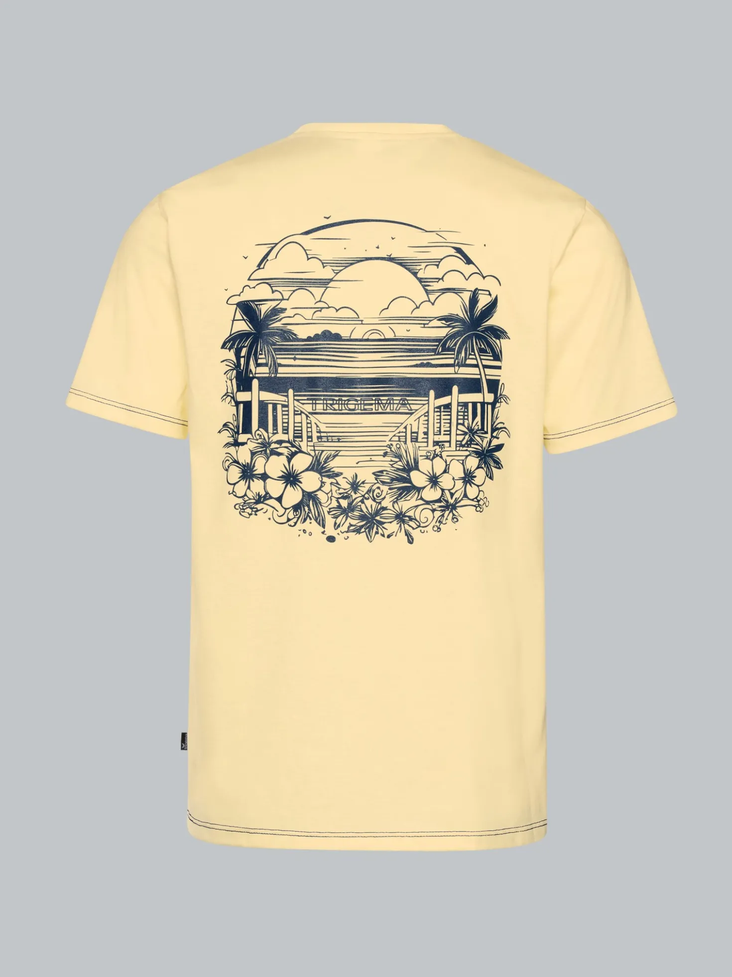 T-Shirt mit großem Backprint Vanille