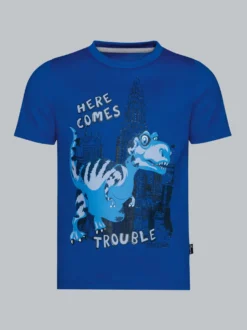 T-Shirt mit großem Dino-Printmotiv Royal