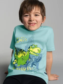 T-Shirt mit großem Dino-Printmotiv Gletscher
