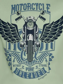 T-Shirt mit großem Motorrad-Printmotiv Green tea