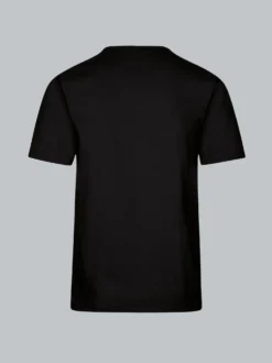 T-Shirt mit Knopfleiste DELUXE Baumwolle Schwarz