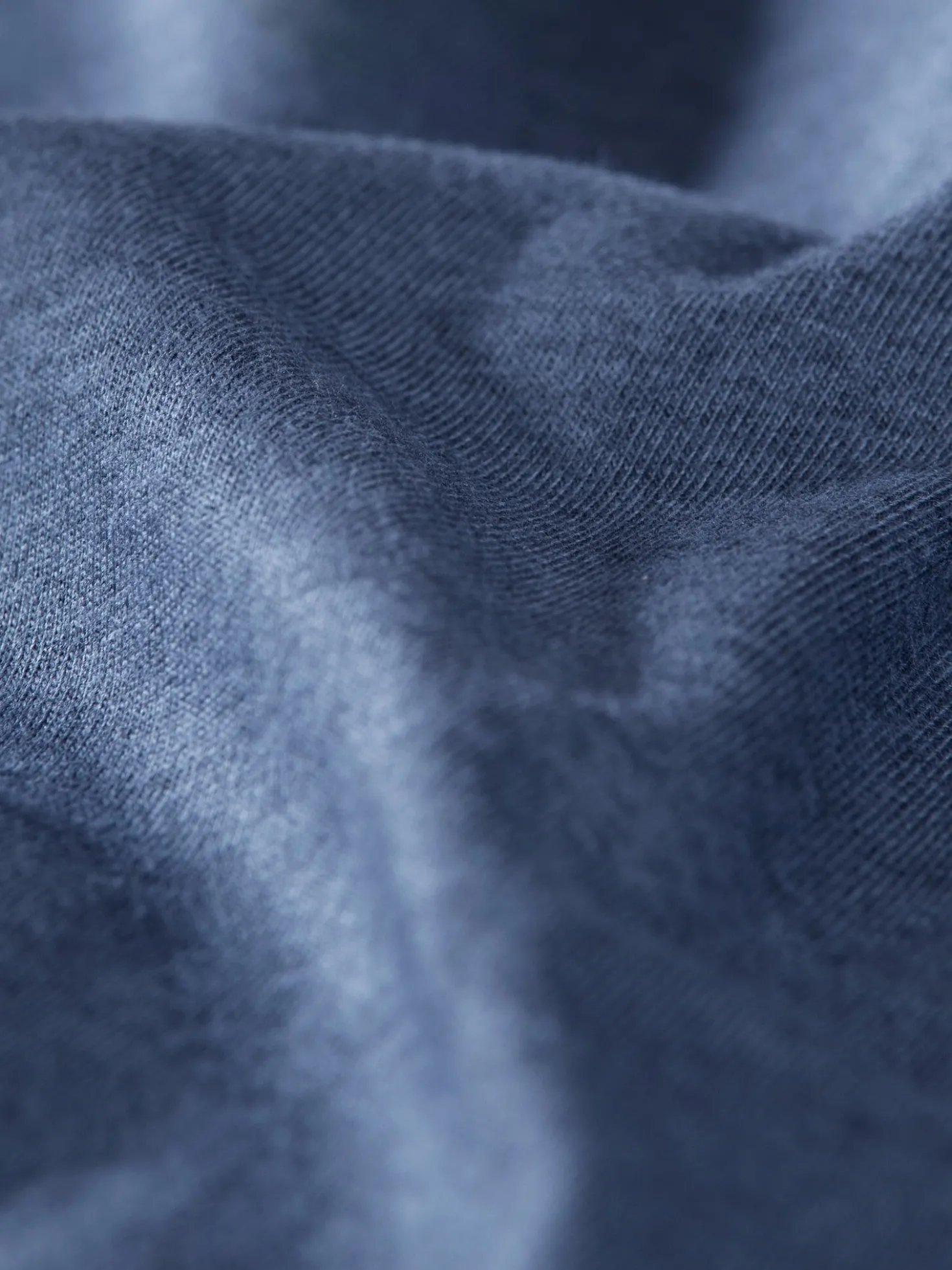 T-Shirt mit Knopfleiste DELUXE Baumwolle Jeans-melange